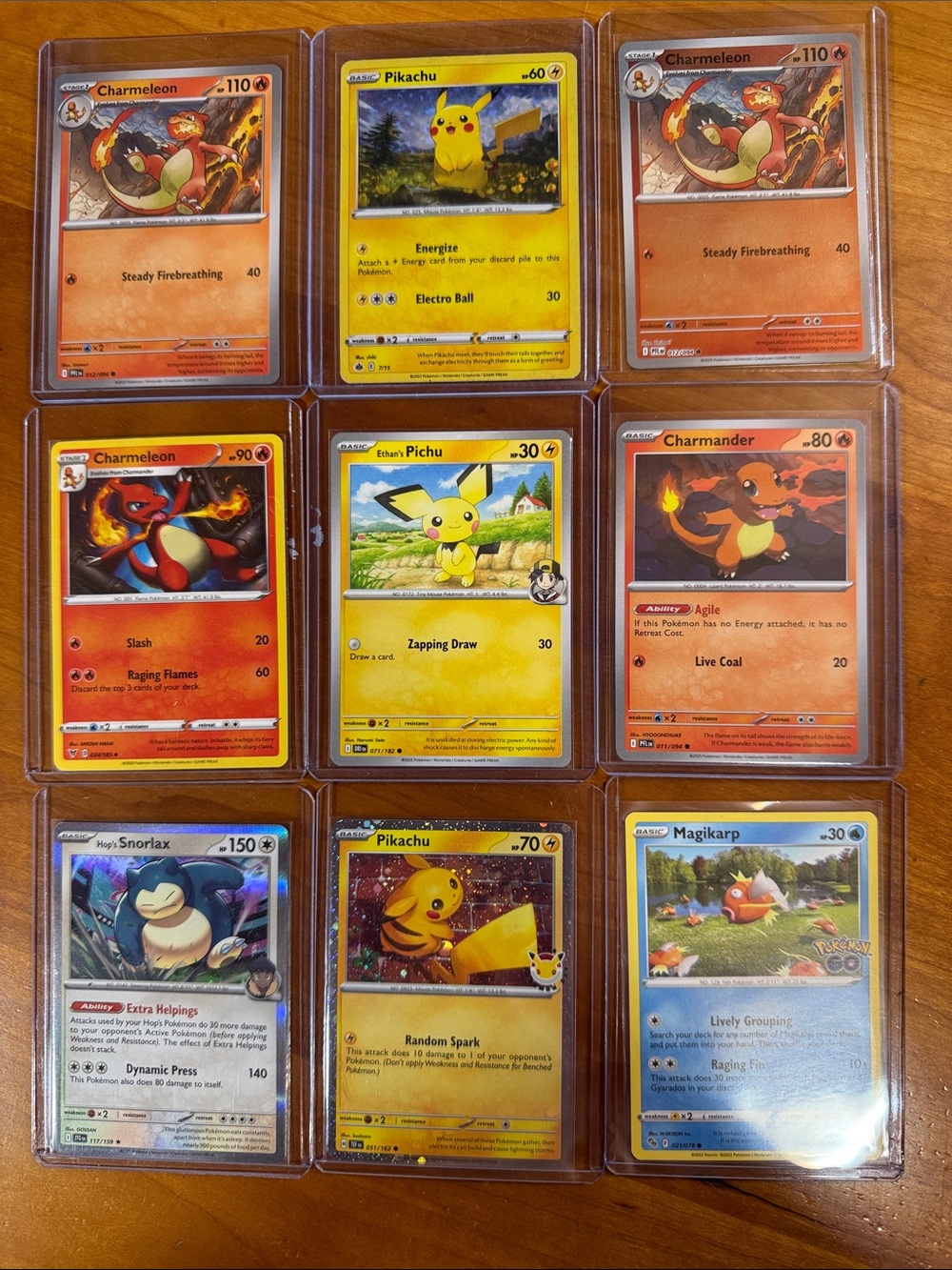 Pokemon Men Other Card Lot — Yellow, Red, Orange, Blue